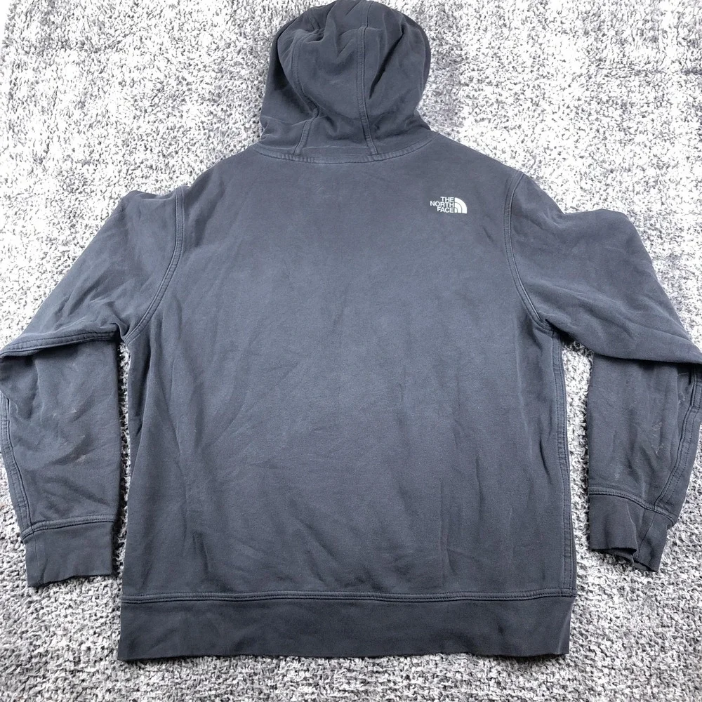 The North‎ Face Hoodie Mens Large Gray Graphic Fleece Pullover Bear Logo Outdoor